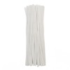 John Bead Fluffy Pipe Cleaners Chenille Stems for Art School Craft Supplies, 12in x 6mm White 100 Pieces - 3 of 3