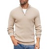 COOFANDY Men's Quarter Zip Sweaters Slim Fit Mock Neck Pullover Sweater Lightweight Knitted Polo Sweaters - 3 of 4