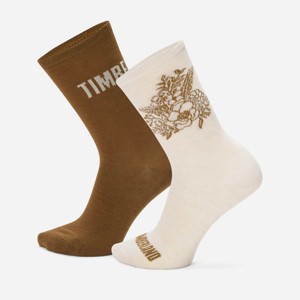Women's 2-Pack Timberland Floral Crew Socks - 1 of 2