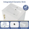 Phiestina 20" White Bathroom Vanity with Sink, Soft Close Door, Storage Rack & Open Shelf - 4 of 4
