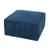 PAGED Upholstered Square Ottoman Modern Elegance Foot Stool with Plush Velvet Upholstery for Family Room, Bedroom - 4 of 4