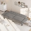 Nasitip 89" Futon Sofa Bed, Convertible Sleeper Sofa with Adjustable Backrest & Armrest, Modern Loveseat Sleeper for Living Room Bedroom Apartments - 2 of 4