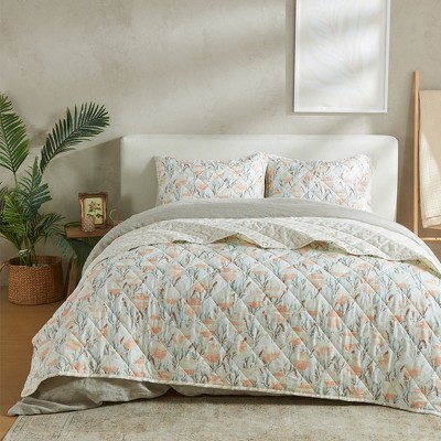 Patina Vie Reversible Vintage Coastal Quilt Set