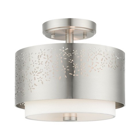 Livex Lighting Noria 2 - Light Semi-Flush Mount in  Brushed Nickel - image 1 of 1