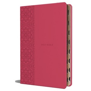 KJV Holy Bible, Large Print Medium Format, Fuchsia Faux Leather W/Ribbon Marker, Red Letter, Thumb Index - by  King James Version (Paperback) - 1 of 1