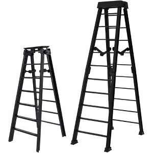One 10 Inch Breakable & One 7 Inch Regular Black Ladder For WWE & AEW Wrestling Action Figures - 1 of 1