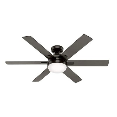 Photo 1 of (read full post) Hunter Fan Company Hardaway 52 Inch 6 Blade 3 Speed Indoor Ceiling Fan with LED Light 
used item * missing glass globe * sold for parts * repair *