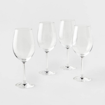 4pk Geneva Crystal 17.1oz Wine Glasses White - Threshold Signature™