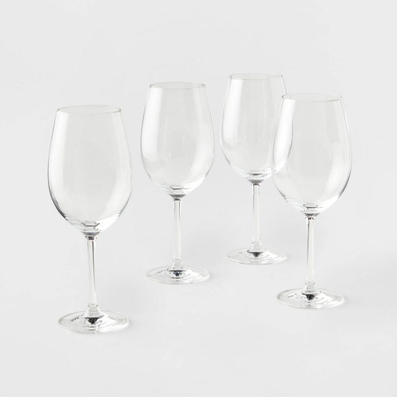 4pk Geneva Crystal 17.1oz Wine Glasses White - Threshold Signature&#8482;, 1 of 4