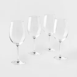 4pk Geneva Crystal 17.1oz Wine Glasses White - Threshold Signature™