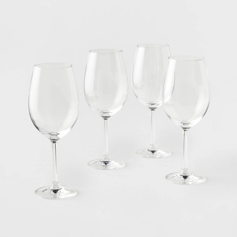 4pk Geneva Crystal 17.1oz Wine Glasses White - Threshold Signature™ : Target