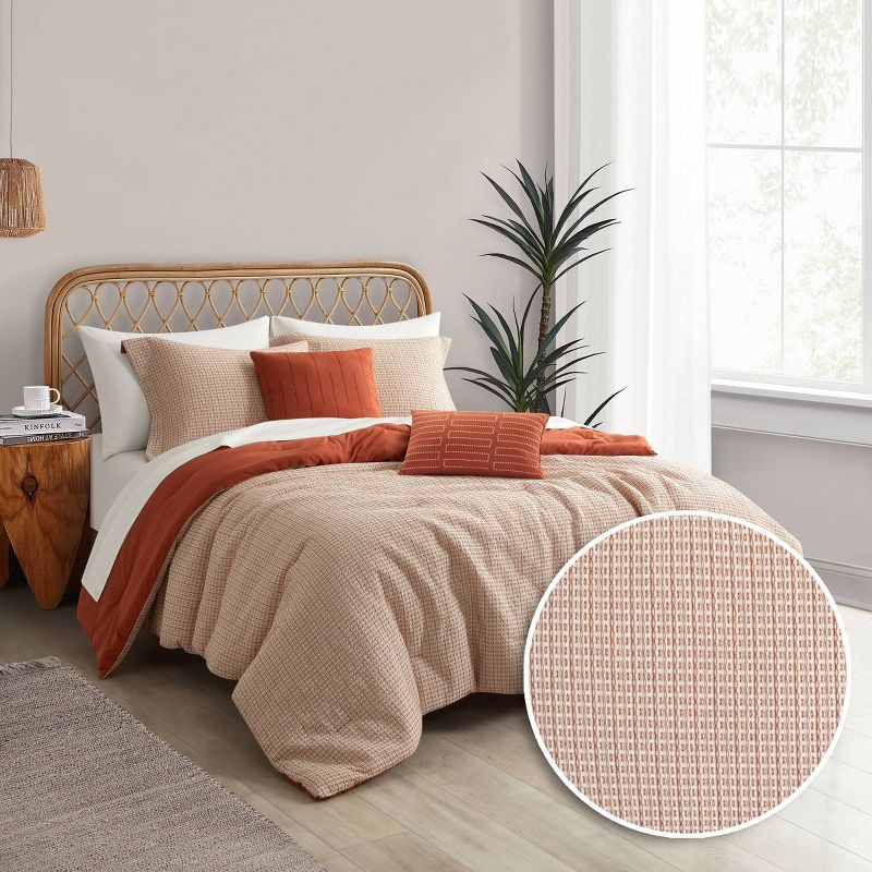 Chic Home Design 5pc Queen Nylah Comforter Set Brick, 3 of 11