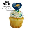 Averett University Primary Logo Heart Love Cupcake Picks Toppers Decoration Set of 6 - 3 of 4