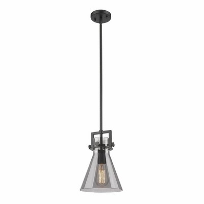 Newton Cone - 1 Light Stem Hung Pendant In Industrial Style-11.38 Inches Tall and 8 Inches Wide