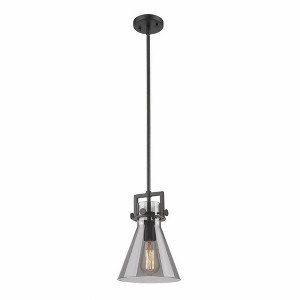 Newton Cone - 1 Light Stem Hung Pendant In Industrial Style-11.38 Inches Tall and 8 Inches Wide - 1 of 1