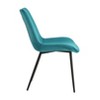 Nordlys Set of 2 Metal and Fabric Dining Chairs Modern Design Style Upholstery Dining Room - 2 of 4