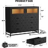 Dresser for Bedroom with 6 Drawers & 2-Door Storage Cabinet, Chest of Drawers with Charging Station & LED Lights, Tall Dresser with Ample - 2 of 4