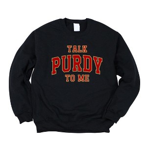Simply Sage Market Women's Graphic Sweatshirt Varsity Talk Purdy To Me - 2XL - Midnight - 1 of 3