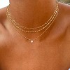 14K Gold/Silver Layered Necklace Set, Cross Pendant with Paperclip Rope Bead Box Dot Chains, Trendy German Minimalist Jewelry Gift - 4 of 4