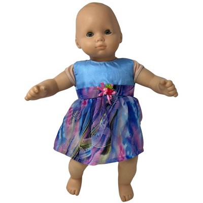 Doll Clothes Superstore Blue Splash Dress Fits 15-16 Inch Baby Dolls