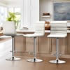 Dovelina Modern PU Leather Swivel Barstool Adjustable Bar Stool Set of 2 - 3 of 4