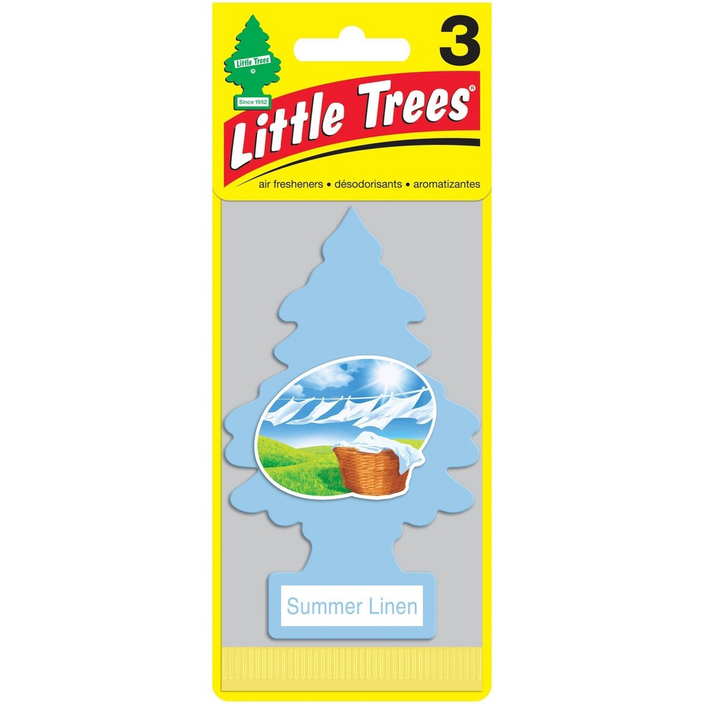 Photos - Air Freshener Little Trees Summer Linen  3pk