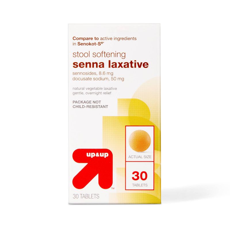 Senna Laxative Plus Stool Softener Tablets - 30ct - up &#38; up&#8482;, 1 of 6