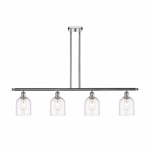Bella - 4 Light Stem Hung Island In Industrial Style-10 Inches Tall and 48 Inches Wide - 1 of 1