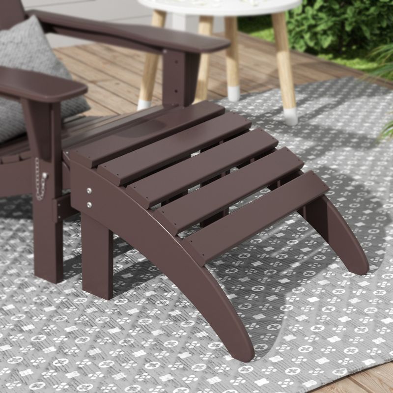 WestinTrends All-Weather Outdoor Patio Poly Adirondack Ottoman Footrest, 2 of 4