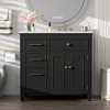 KWPZQEB Bathroom Vanity with Sink Combo Set, Ceramic Sink, Modern Bathroom Storage Cabinet with Ceramic Sink, 1Tip-out Drawer & 3 Side Drawers - 2 of 4