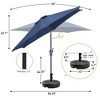 Ainfox 7.5ft Patio Umbrella Outdoor Umbrella Market Umbrella Beach Umbrella With Umbrella Base - 4 of 4