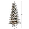 Nearly Natural 7-ft Flocked North Carolina Fir Artificial Christmas Tree with 550 Warm White Lights and 2090 Bendable Branches - 2 of 4