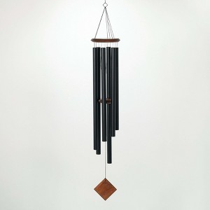 Woodstock Windchimes Encore Chimes of Neptune Black / Teak, Wind Chimes For Outside, Wind Chimes For Garden, Patio, and Outdoor Decor, 54"L - 1 of 4