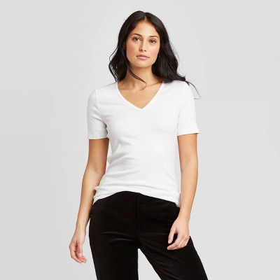 slim fit dri-fit cotton v-neck t-shirt - women's