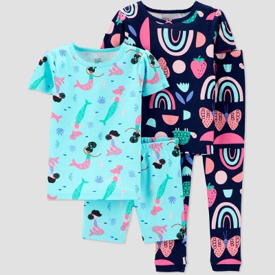 Girls 100/% Cotton Pajamas Mermaid Pjs Childrens Clothes Set Kids Sleepwear