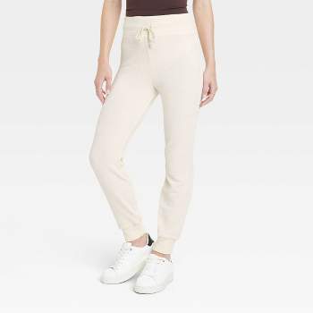 Women's Chenille Drawstring Jogger Pants with Ribbed Waistband and Cuffs - A New Day™