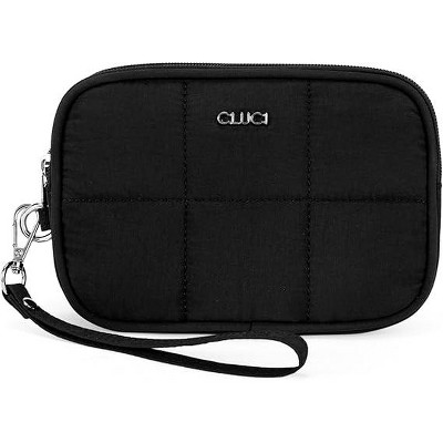 CLUCI Puffer Wristlet Wallet for Women Large Capacity 3 Zipper Purse Nylon Quilted Clutch Purse for Women