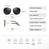 Anna-Kaci Women's Retro Round Metal & PC Polarized Sunglasses - 4 of 4