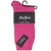 Memoi Women's Flat-Knit Bamboo Blend Crew Socks - 3 of 3