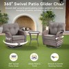 Gymojoy 3 Pieces Swivel Chair Glider Chair with Side Table - 4 of 4