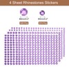 Unique Bargains Acrylic Self-Adhesive Craft Decorative 4 Sheets Rhinestone Stickers - 2 of 4
