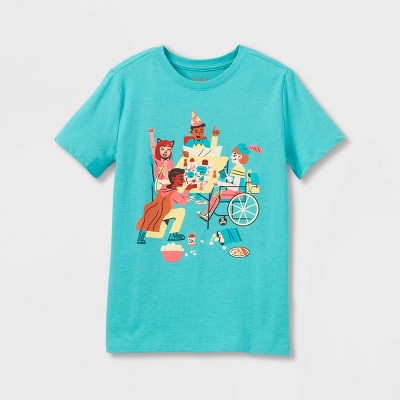 Boys' People T - Shirt - Cat & Jack™ Turquoise 
