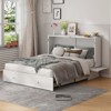 Mjkone Murphy Bed Queen,Cube Cabinet Chest Bed with Charging Station&Storage Space - 2 of 4