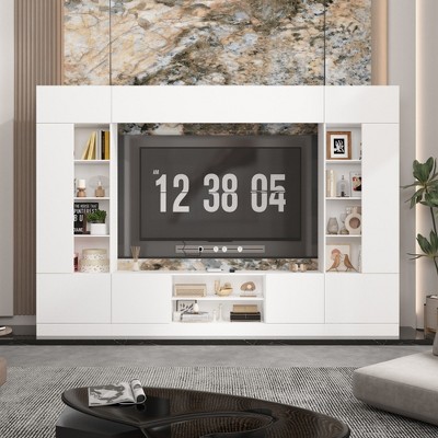 FUFU&GAGA Multifunctional TV Cabinet Storage Space Ambient Lighting Large Entertainment Centre