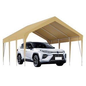 Heavy Duty Carport Canopy Portable Garage Waterproof & UV Protected Party Tent Outdoor Vehicle Storage Shelter for Car, Truck - 1 of 4