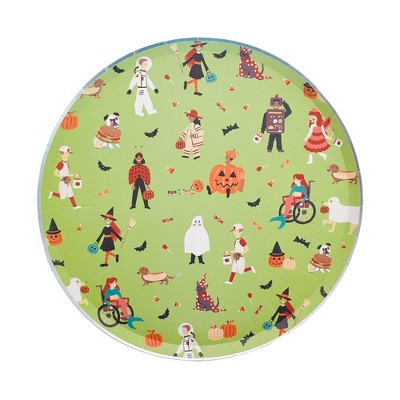 Daydream Society - Trick or Treat Street Kids in Halloween Costumes Large Plates - Pack of 16 Paper Plates