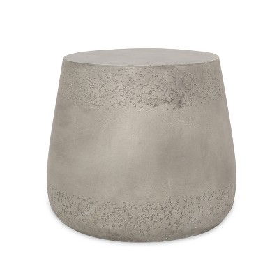 Christopher Knight Home Orion Outdoor Contemporary Lightweight Concrete Accent Side Table, Concrete Finish