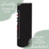Elanze Designs Spontaneously Talk Airplanes Black Red 20 ounce Stainless Steel Travel Tumbler - 3 of 4