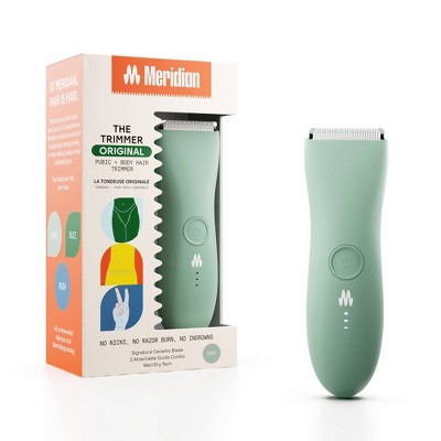 MERIDIAN Trimmer Original, Pubic &#38; Body Hair Trimmer for Men &#38; Women, Below-the-Belt Groomer, Ball Trimmer, Bikini Trimmer, Sage_0