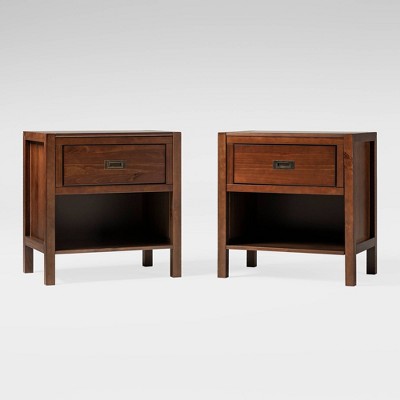Single Drawer Classic Bedside Table Nightstand - Saracina Home